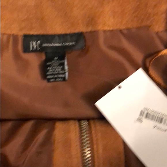 INC floral suede zip up skirt - Picture 4 of 4